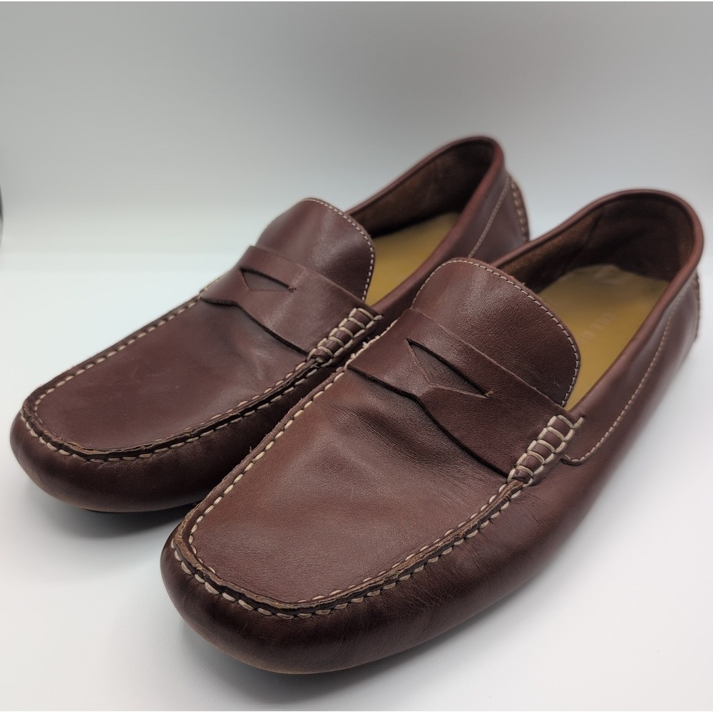 Cole Haan Howland Penny Loafers Mens 10.5 M C04534 Brown Leather Driving Shoes